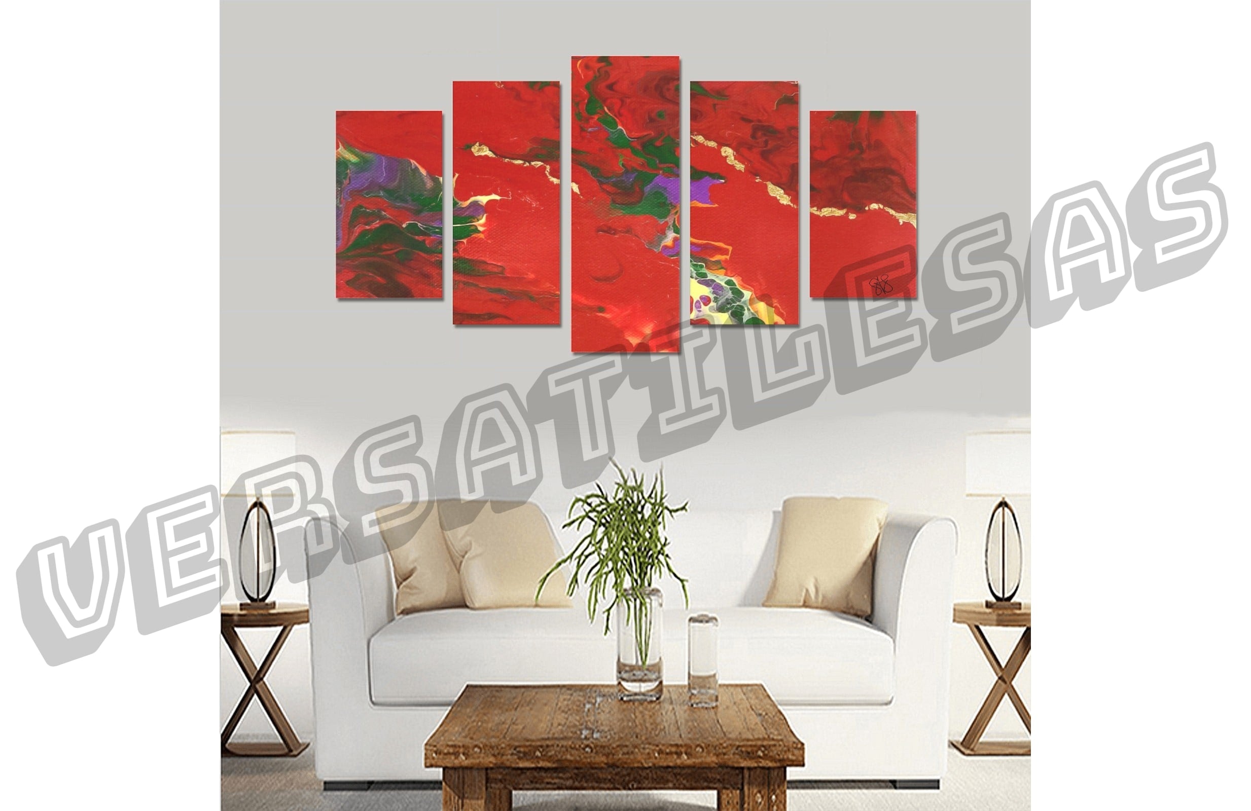 Canvas Wall Art Prints (No Frame) 5-Pieces