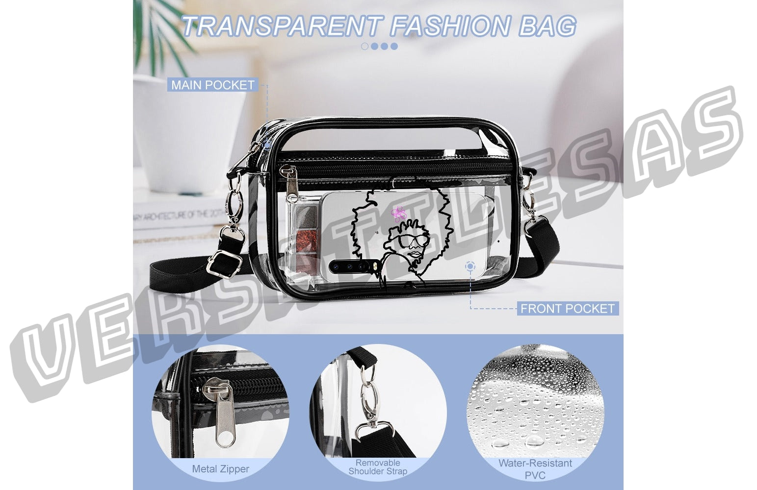New Transparent satchel Small