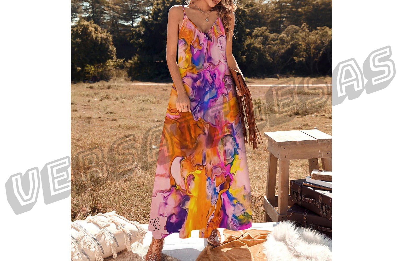 Sling Ankle Long Dress