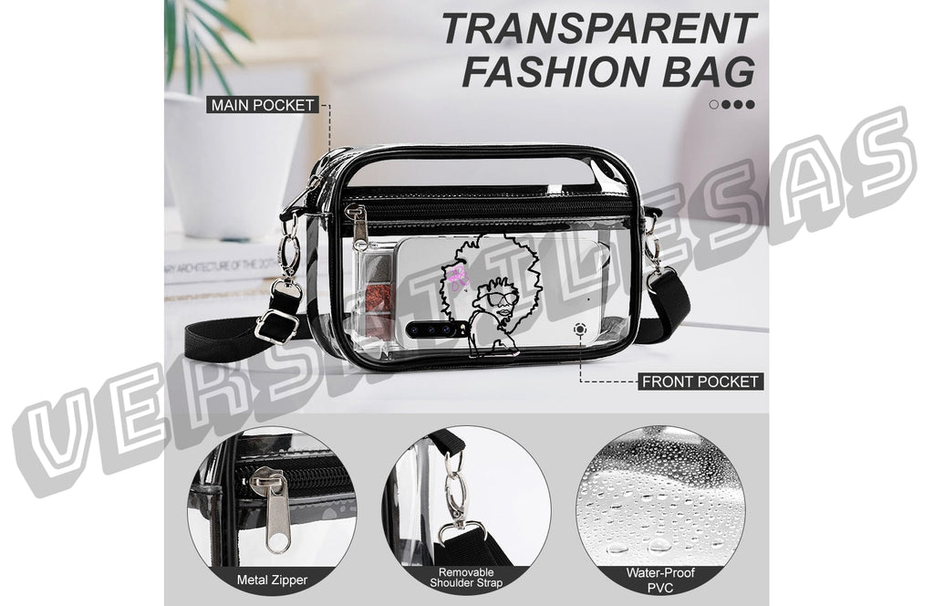 Transparent satchel set Two piece New