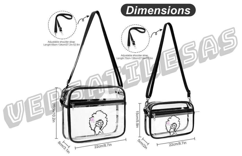 Transparent satchel set Two piece New