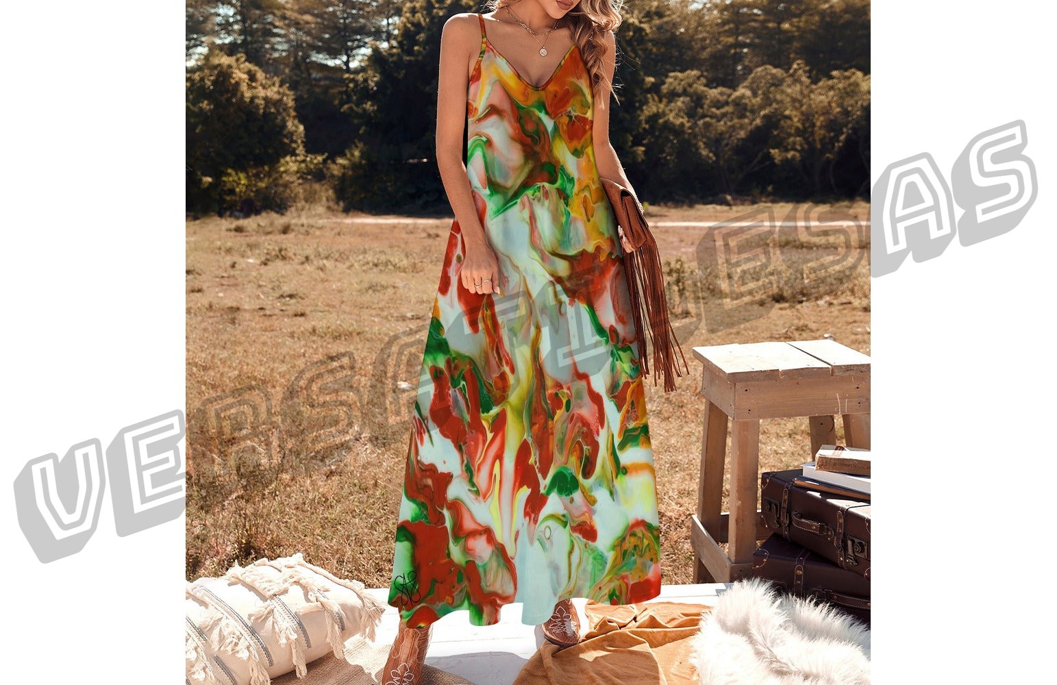 Sling Ankle Long Dress